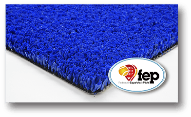 Pasto sintético fibrilado para pádel